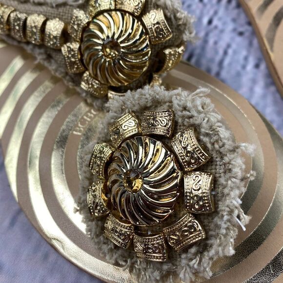 BCBGeneration Sandals Metallic‎ Gold and Tan Sandals Women's Size 8 - Picture 11 of 14